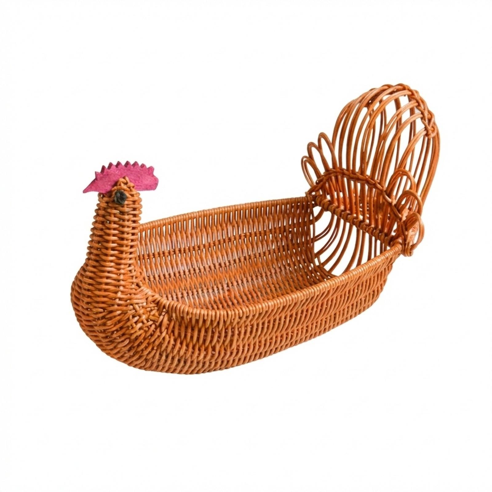 Креативная ручная работа Имитация лозы Плетение Корзина из лозы Детская игрушка Водная корзина для фруктов Корзина для закусок и сухофруктов Мультяшное животное Корзина для хранения One Size
