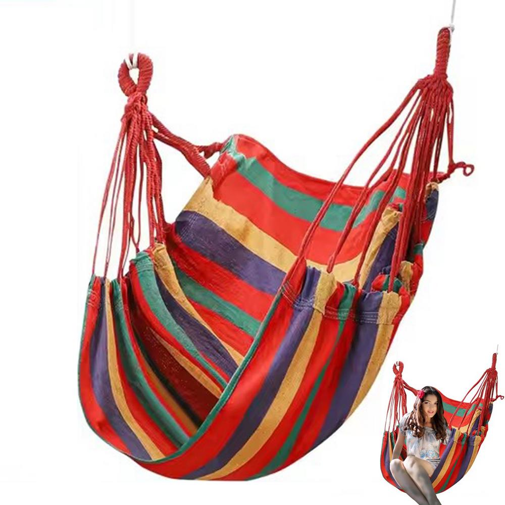 Outdoor Swing Hammock Chair Canvas Indoor Swing Chair Max 500 Lbs Thicken Swing Chair For Dormitory College Students Enlarged