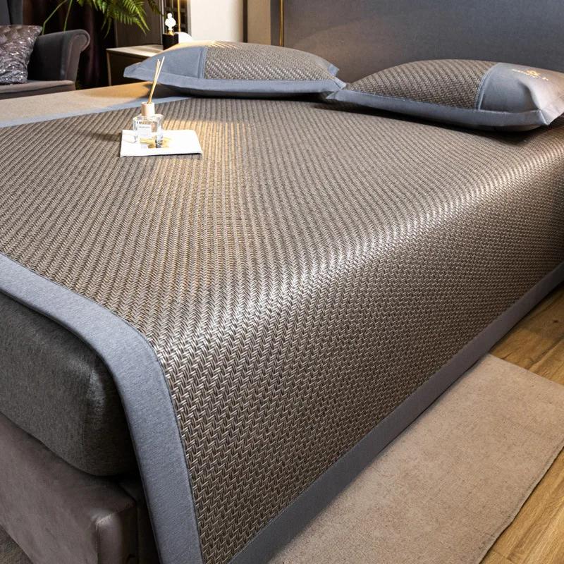 Customizable 2026 High-End Thickened Rattan Air Conditioning Mat - Foldable Ice Silk Cool Summer Mat