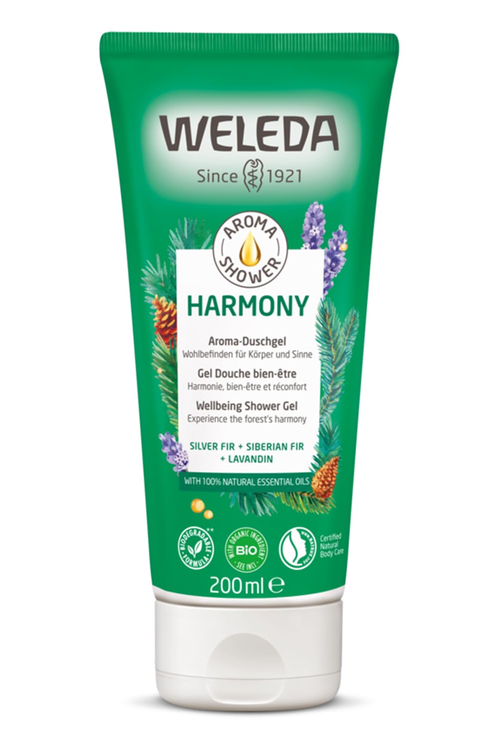 

WELEDA Aroma Shower Harmony 200mL Body Body Refreshing Forest Naturally Derived Organic [Official] Cleanser, Wash, Soap, Scent, Ingredients, зелёный