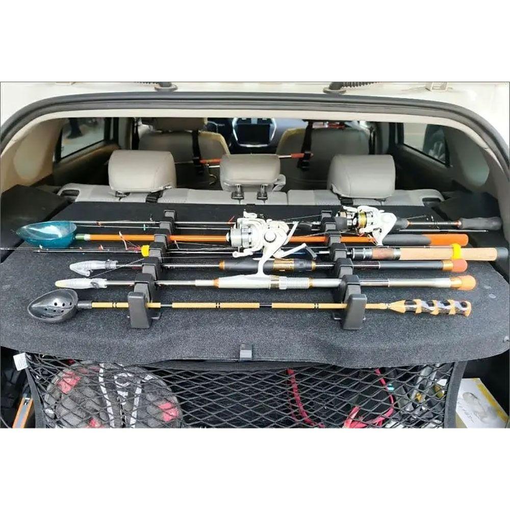 1Set Wall-mounted Fishing Rod Storage Rack 6 Holes Fishing Rod Stand Bracket  Fishing Accessory