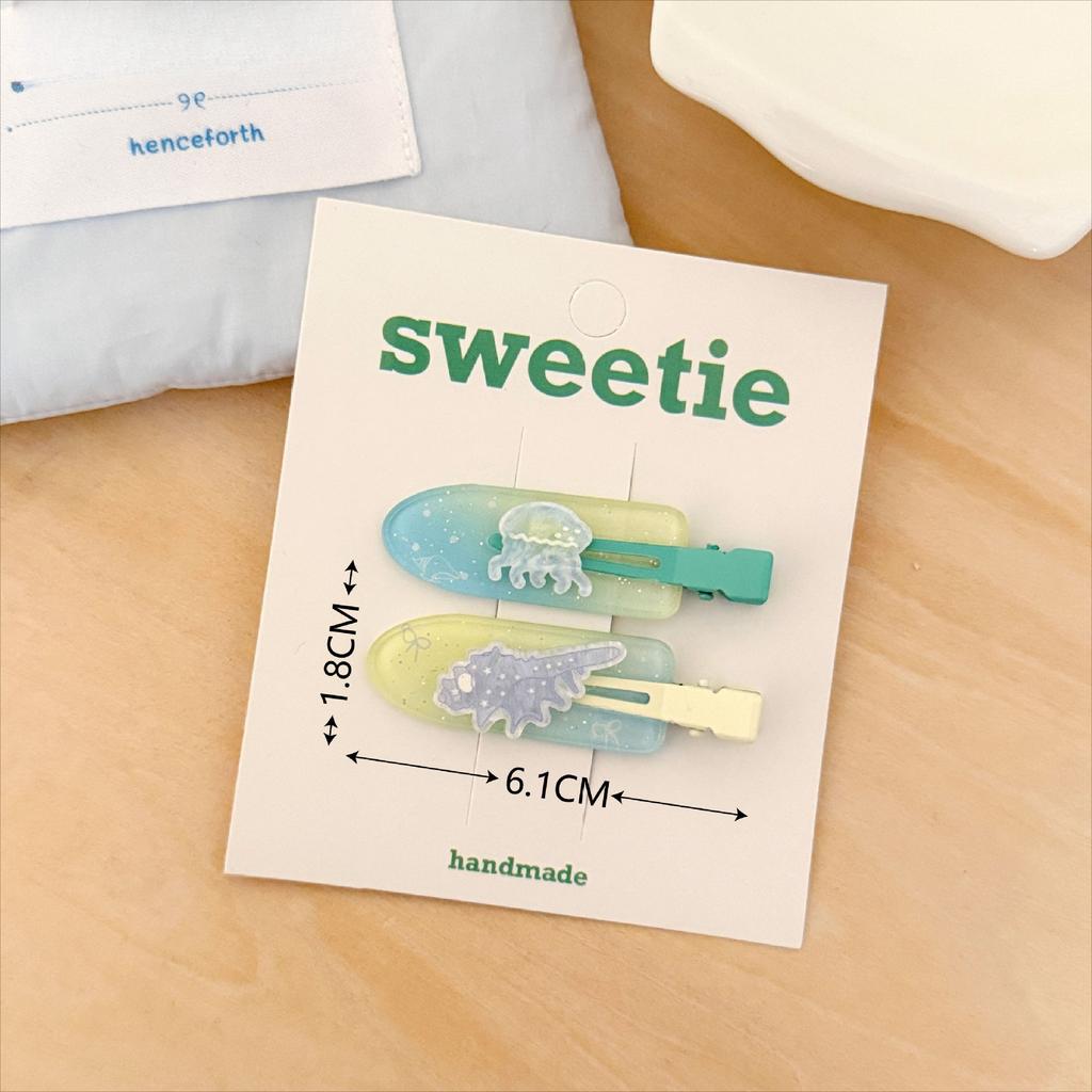 2 Pcs/set Cute Puppy Hair Side Clips Sweet Adorable Seameless Bangs Clip Trendy Duckbill Clips Hair Accessories