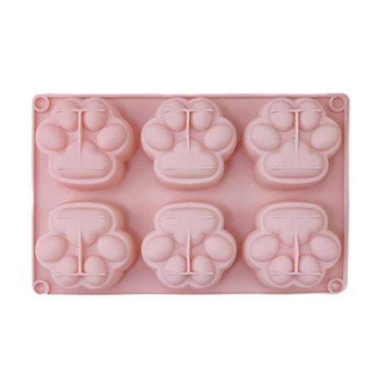 Cat Paw Silicone Mold Food-Grade Chocolate Mousse Cake Mold Easy-Release Reusable Baking Mold for DIY Dessert Soap Decompression Toy