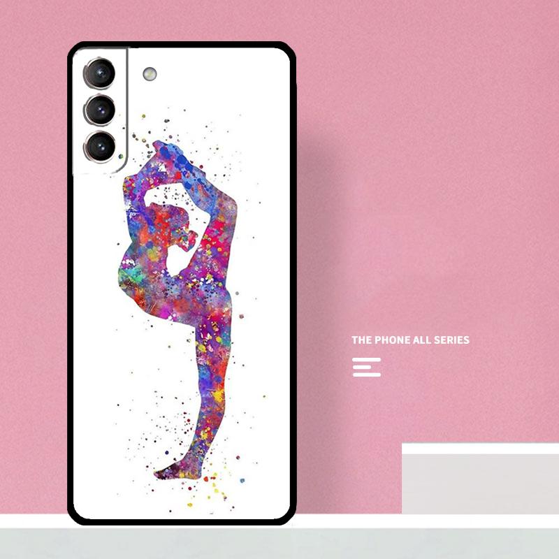 Gymnastics Watercolor Printing Phone Case For Samsung Galaxy S25 S26 Ultra S20 S21 S22 S23 S24 S10 Plus S25 FE Cover Coque
