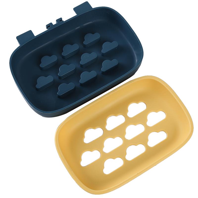 Double Color Double - layer Wall - hanging Asphalt Box without Perforating Stick Bathroom Soap Rack
