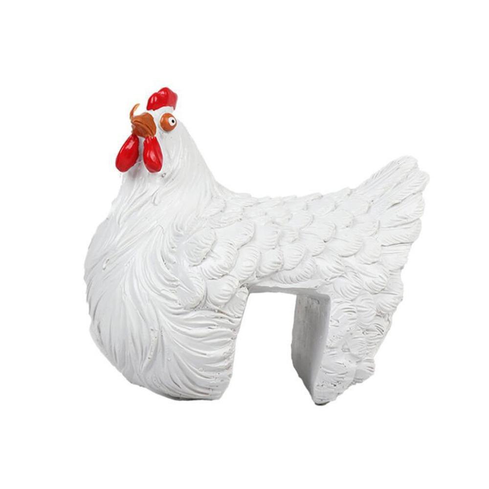 

Мультяшные фигурки цыплят из мультика, разноцветная скульптура из смолы, статуэтка цыпленка для использования в помещении и на открытом воздухе красный