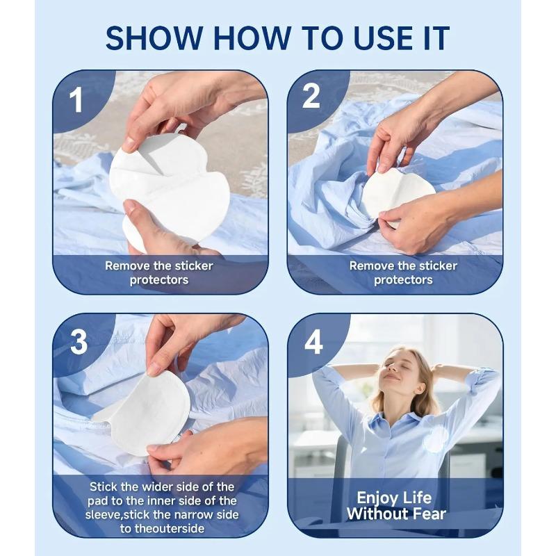 10-100Pcs Underarm Sweat Pads for Women and Men Fight Hyperhidrosis Comfortable Unflavored Non Visible Extra Adhesive Disposable