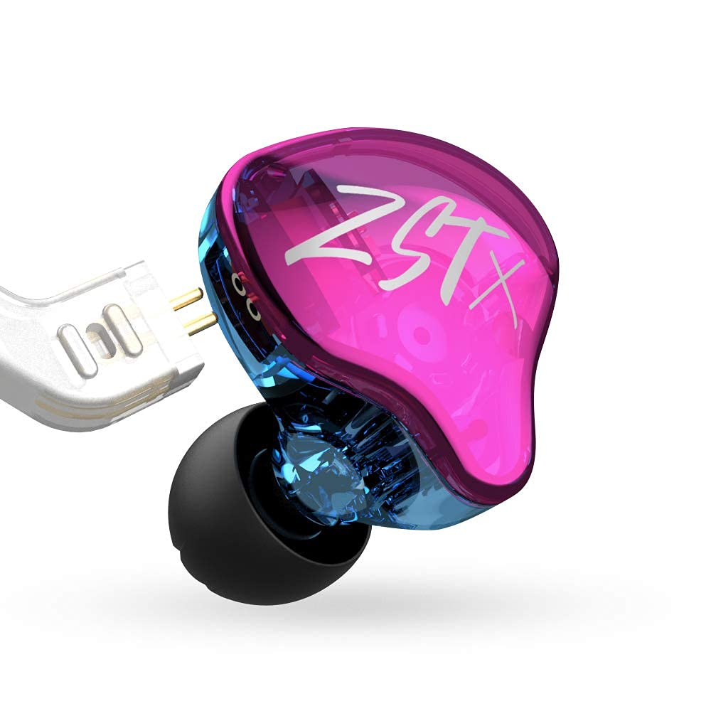 KZ ZSTX (1DD+1BA) Hybrid HIFI Earphones with a 10mm Composite Dynamic Driver and an Original 30095 Balanced Armature Driver, Upgraded 100-Core