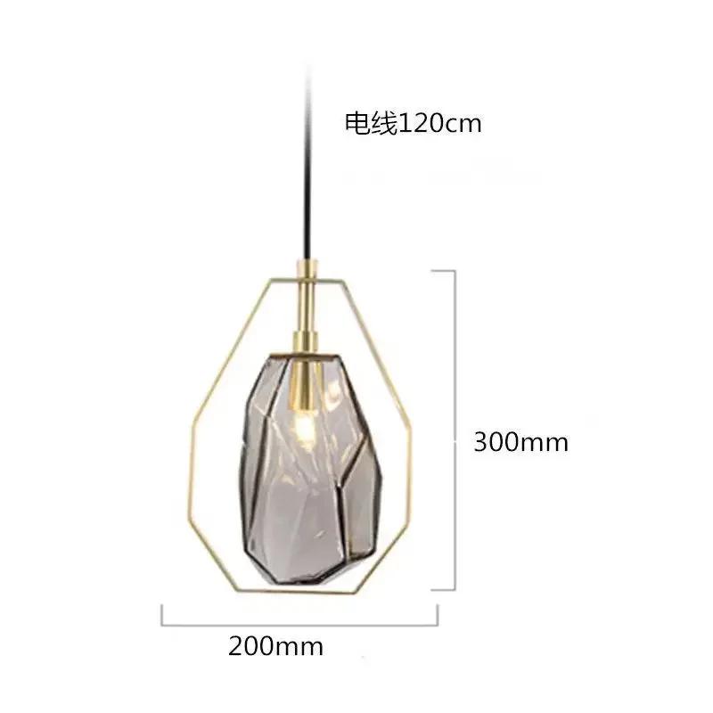 

Nordic Modern Glass Pendant Lights Creative Design for Coffee Bar Wine Shop Home Art Decor Beside Lamp Kitchen Island Lighting Cold White