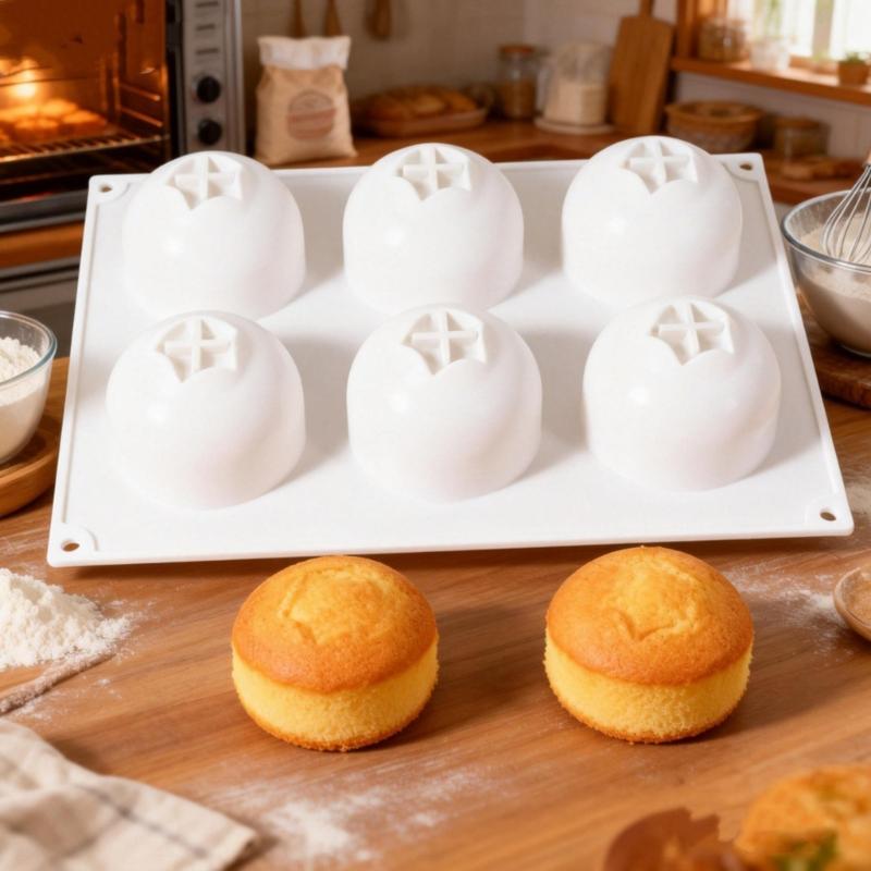 6 Cavity Blueberry Shape Silicone Cake Molds For Baking Dessert Mousse Jellies Puddings And Chocolate Easy Releases