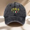 Streetwear Sun Protection Casual Cap Vintage Italy 1822 Baseball Cap Men Women Retro Washed Distressed Dad Hat Adjustable Cotton