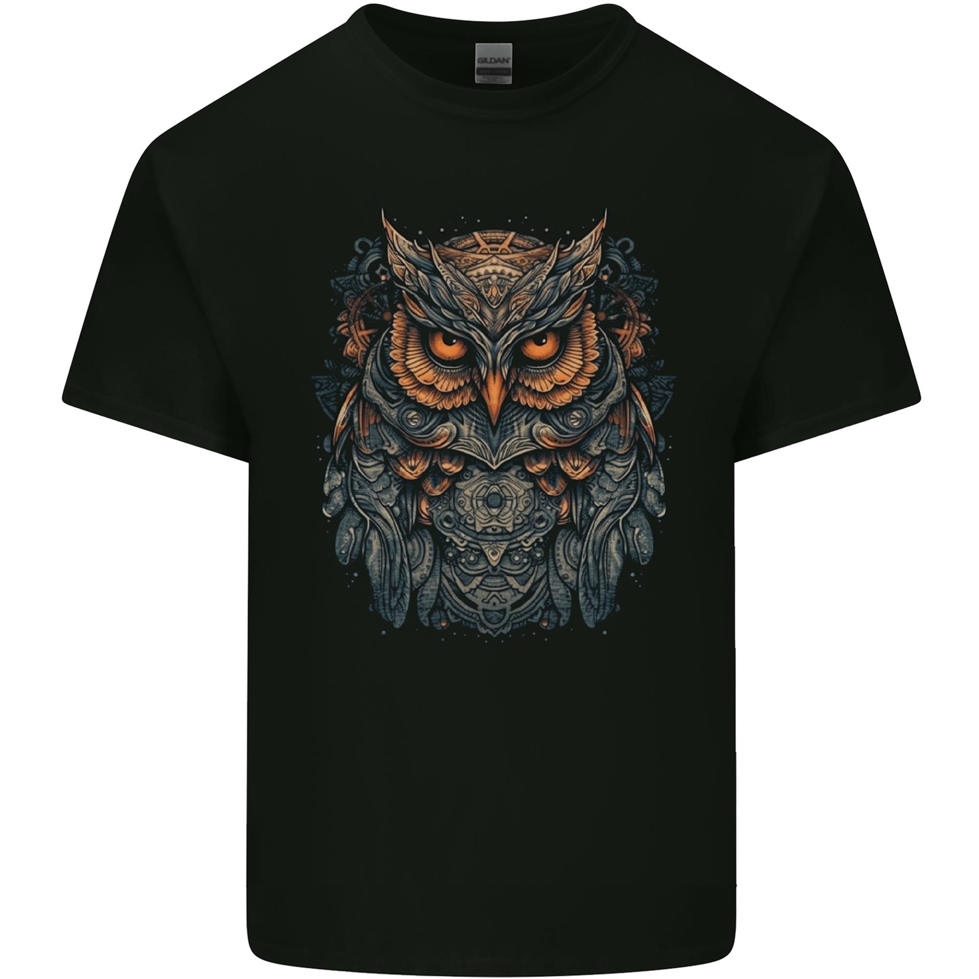 A Mythical Owl Fantasy Tribal Unisexs Light Cotton TShirt S