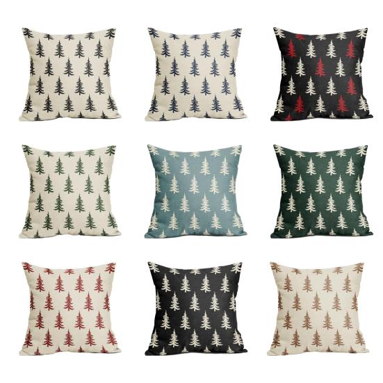 45x45CM Povlak na dekorační polštář s vánočním stromkem Vánoční potisk Povlak na polštář Domov Obývací pokoj Ložnice Pohovka Postel Dekorační čtvercový povlak na polštář