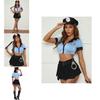 Sexy Female Police Role Play Outfit With Polyester Fabric For Cosplay And Costume Events