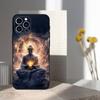 Pattern Buddha Art For iPhone 12,16,11,14,15,17,13,X,Mini,SE,Max,8,7,XR,XS,Plus,Pro,Soft Silicone Black Case