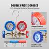 3-Way AC Diagnostic Manifold Gauge Set Fits for R134A, R22, R12, R502 Refrigerant, AC Gauge Set with 5 ft Hoses, Couplers, Can Tap for Car A/C System