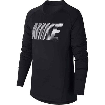 Big Logo Print Crew Neck Long Sleeve T-Shirt Kids Tops Black BV4404