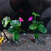 Aquariums Landscape Artificial Lotuses Plant Figurine Statue for Aquariums