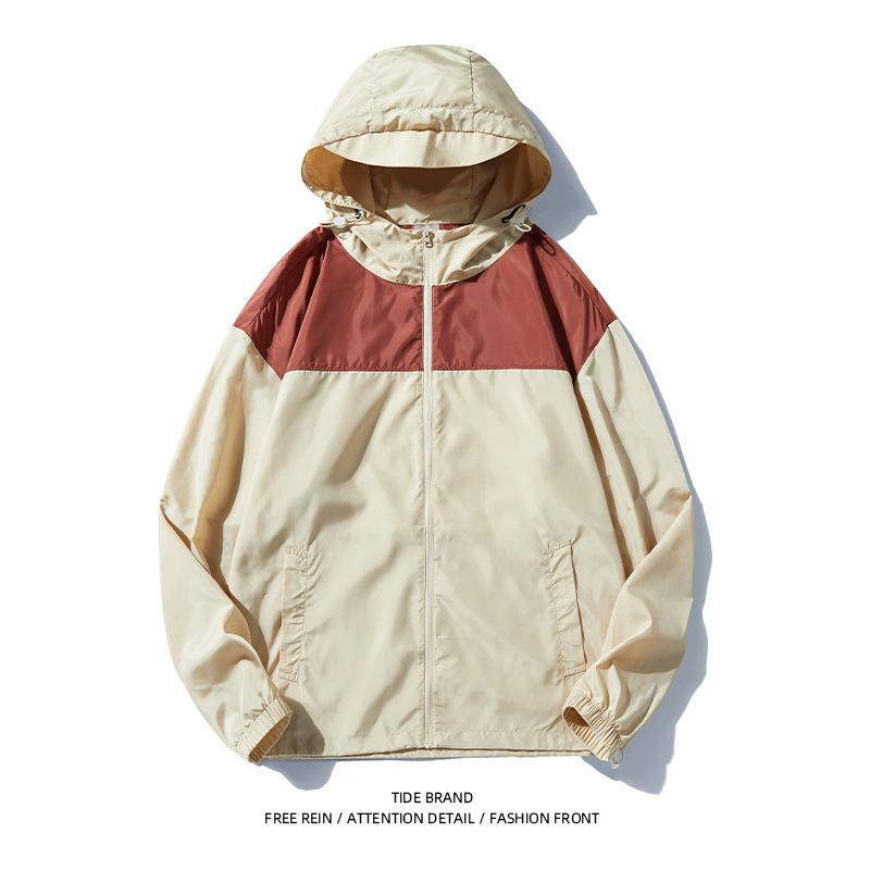 New summer handsome sun protection clothing for men, thin hooded jacket, sports outdoor ice silk sun protection clothing for men