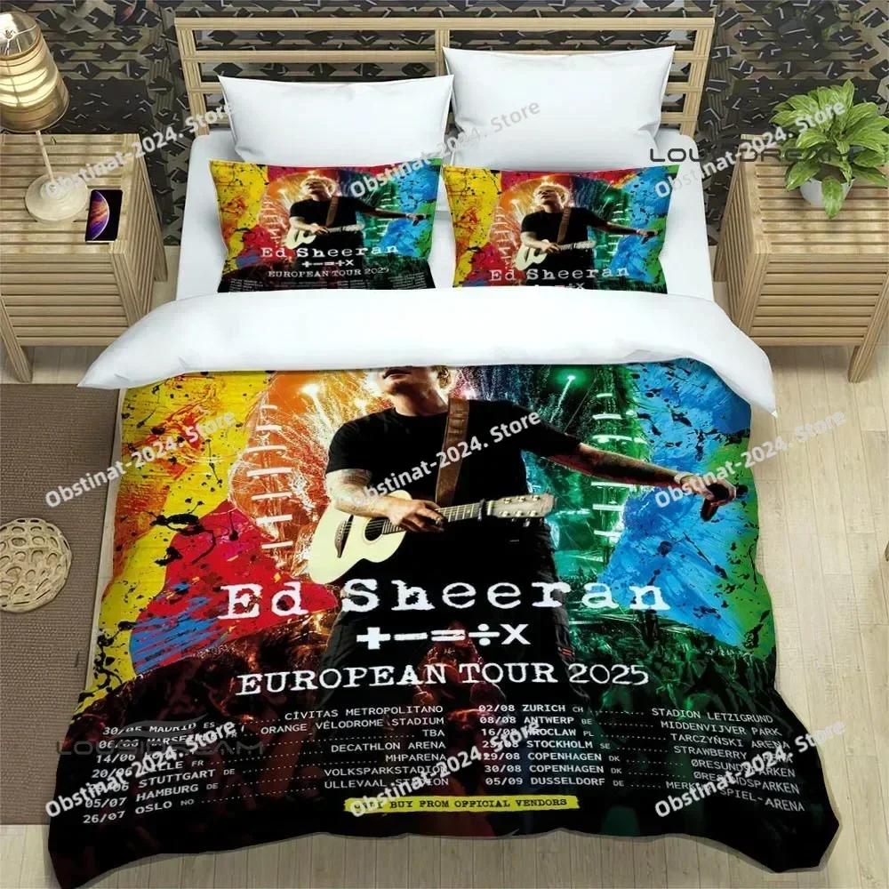 Conjuntos de Ropa de Cama Impresos del Cantante Ed Sheeran exquisito juego de suministros funda nórdica juego de edredón para cama juego de ropa de cama regalo de cumpleaños de lujo