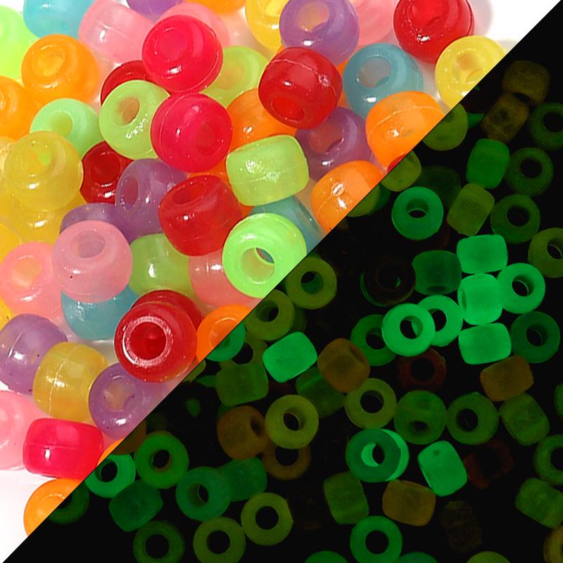 200pcs/lot Colored Acrylic Big Hole Beads For Jewelry Making Loose Spaced Round Bead DIY Bracelet Necklace Accessories Wholesale