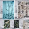 Beautiful Waterproof Flower Bird Polyester Shower Curtain With 12 Hooks Included