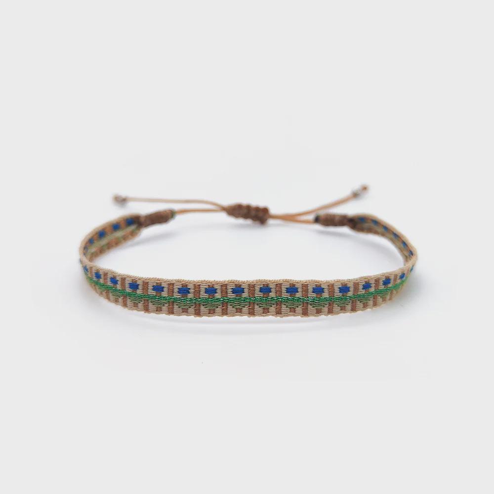 Colombian Ethnic Handmade Woven Pattern Bracelet - Retro Style for Girls
