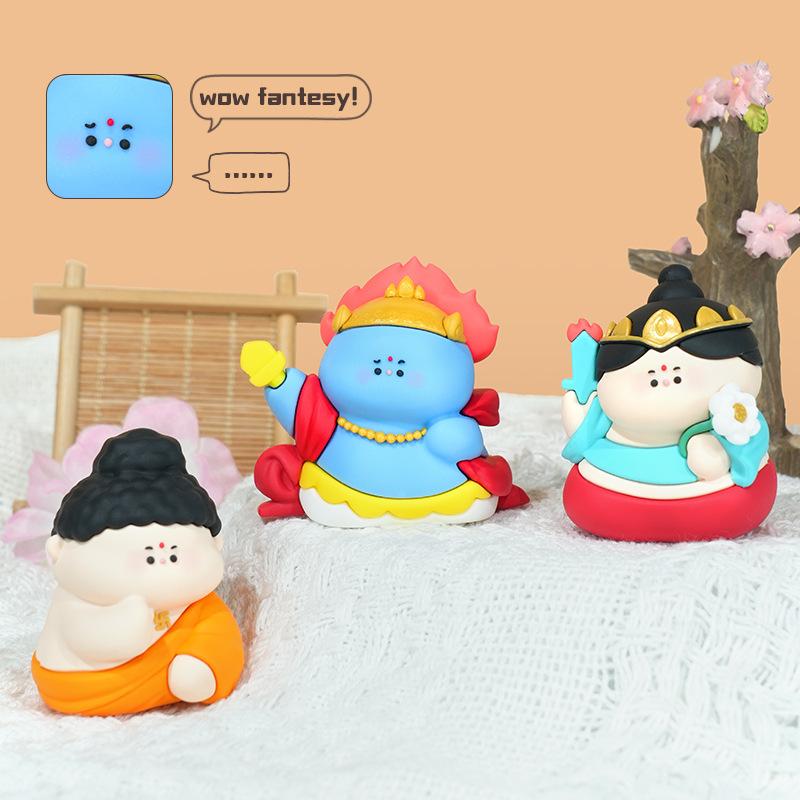 Relating To The Little Bodhisattva Figurine, This Cute Little Figurine Is A Cartoon Gift Made of Resin, and It Is A Shockproof Toy.