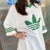 adidas Originals Blockcore Kurzarm Strick T-Shirt Unisex Oberteile Weiß JL5974