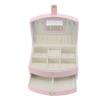 Travel Jewelry Case Portable 2 Layers PU Leather Jewelry Storage Holder Box with Clasp and Handle for Earrings Necklace