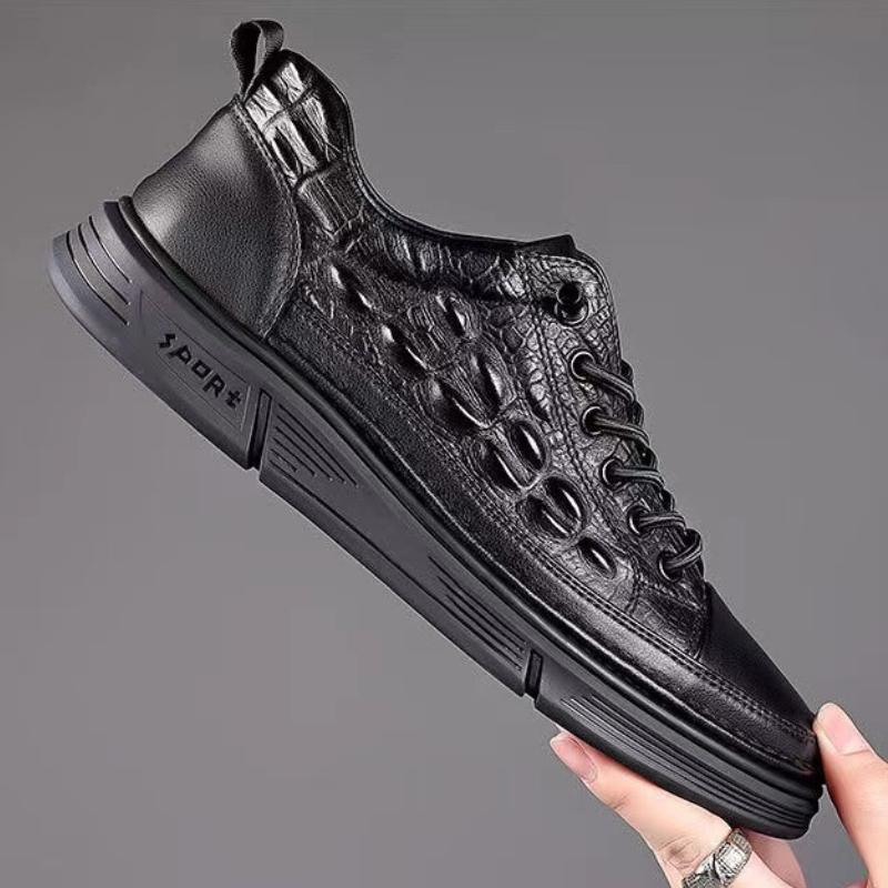 Summer Casual Men Leather Shoes Fashion High Quality Flat Sneakers Designer Bussiness Outdoor Walking Shoes for Male Work Shoes