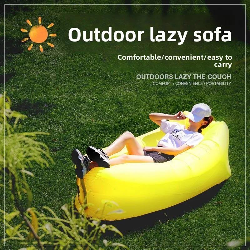 DurableAir Lazy Inflatable Sofa Bag Portable Camping Sofa Mattress Music Festival Recliner