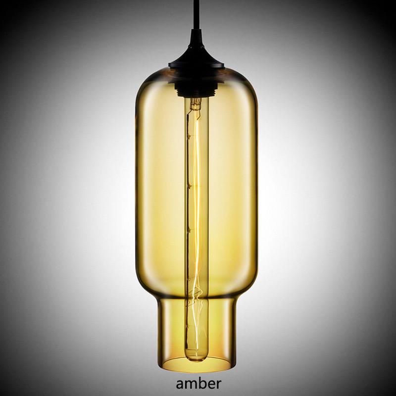 7 color Industrial Colourful glass ball led Pendant Lamps modern e27 lights restaurant living room