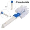 Pool Corner Brush Round Shape for Step and Wall Corner Cleaning Stiff Bristles ABS Handle Telescopic Pole Ready