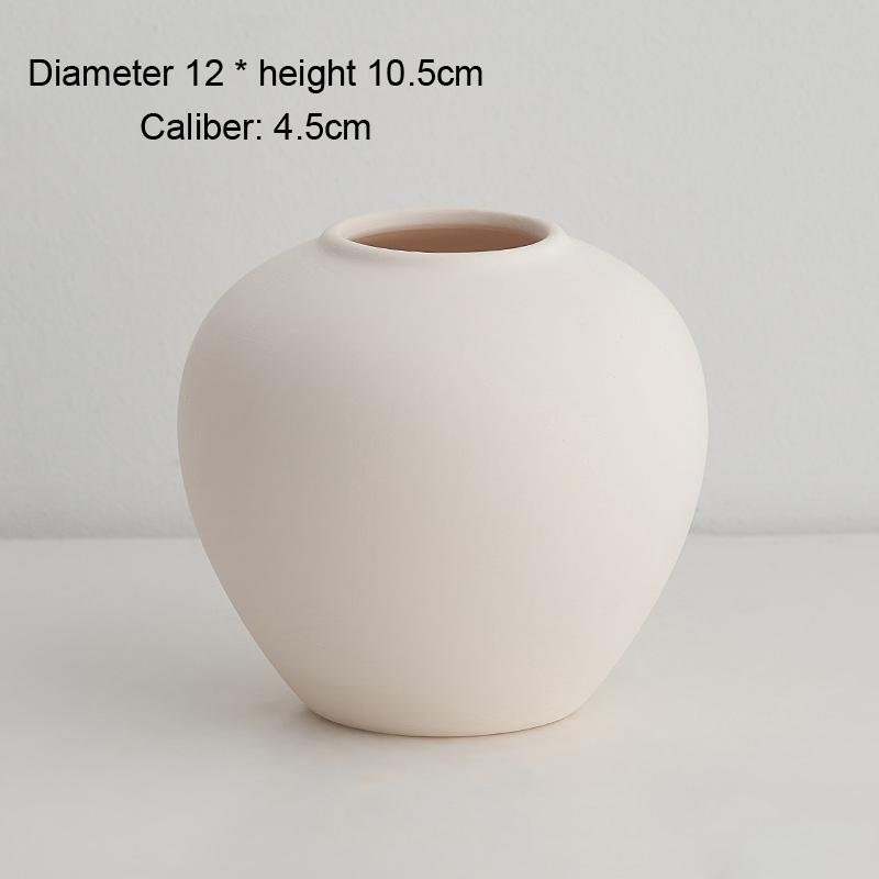 Nordic Ceramic Small Vase, Flower Decor Accessories, Home Dining Table, Bedroom, Living Room, Narrow Mouth, Floral Ornament, 1Pc
