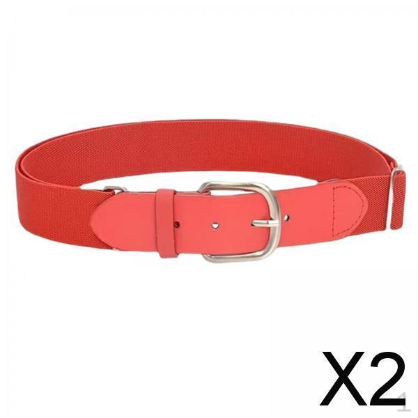 

2xБейсбольный пояс Софтбол Регулируемый Унисекс Пояс Прекрасное качество изготовления Красный