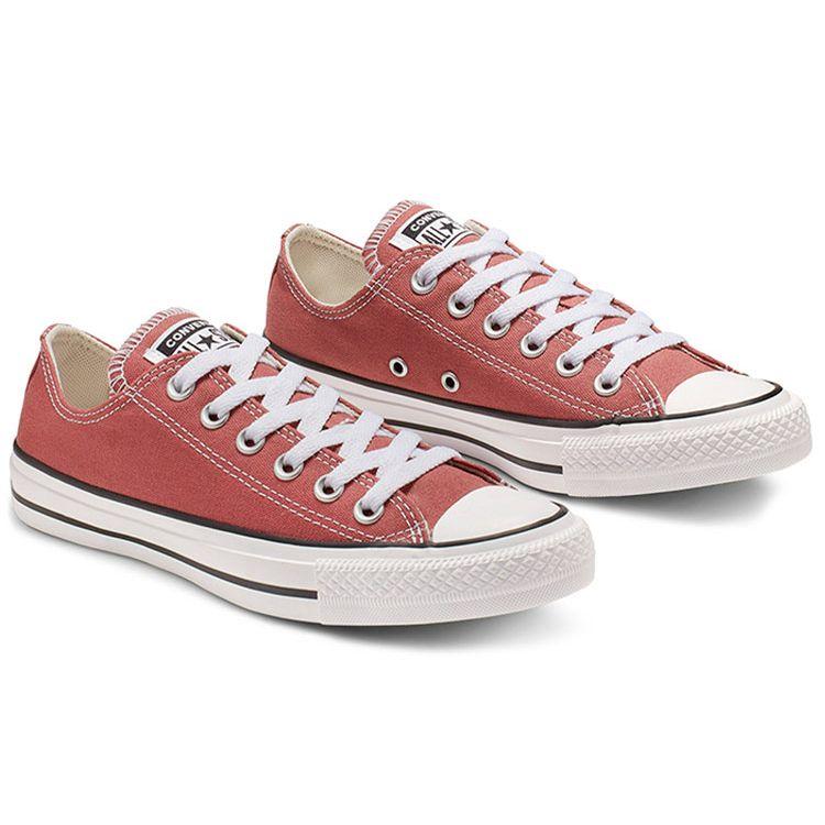 Converse Chuck Taylor All Star Comfortable Versatile Low Top Canvas Shoes Unisex Sneakers Red White 164935C