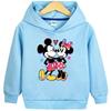 Mickey & Minnie Rainbow Gradient Hoodie for Kids - Cartoon Print, Unisex Spring/Autumn Style