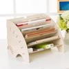 Multi-Layer Wooden Desktop Organizer for Office Supplies and A4 Documents