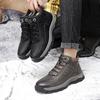 Fashion Men Ankle Boots Outdoor Shoes Style Formal Men Shoes Casual Designer Fashion Lace-up 2024 Plush Warm Snow Boots Winter Shoes