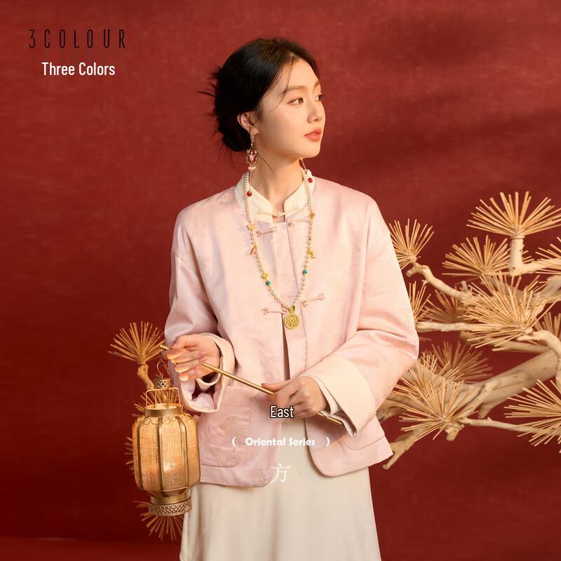 Sancai 2026 Spring Jacquard Disc-Button Cotton Jacket XL