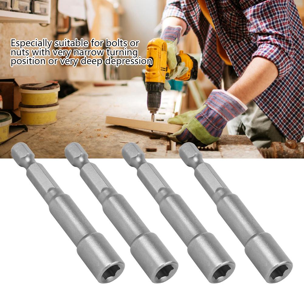 5 ks Magnetický šestihranný nástavec Nástrojová ocel Elektrický šroubovák Magnetický adaptér vrtacího bitu 6 mm