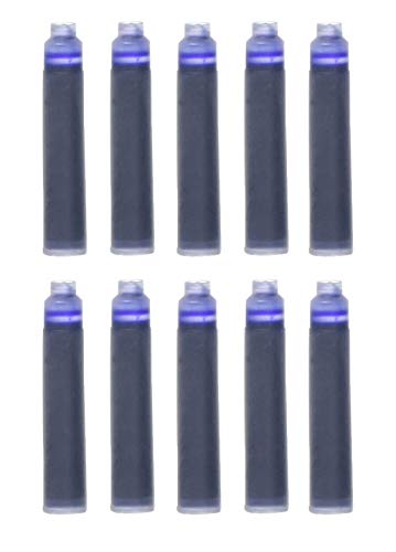 Xezo Blue Ink Cartridges for Fountain Pens, 10-Pack