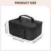 Heated Lunch Box Thermal Bag with Zipper, Mini Personal Microwave, Water Resistant for Home Office, Food Warmer, Black