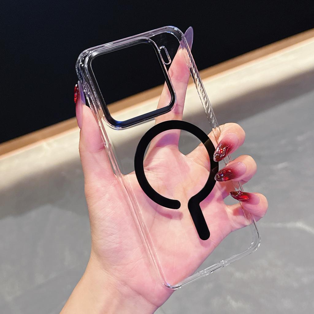 Applicable to Xiaomi Mi 15ultra mobile phone case with high transparency question mark and strong magnetic attraction K80pro new ultra-thin simple har