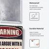"Never Argue With A Woman" Funny Metal Plaque – Vintage Wall Decor to Spice Up Garage, Bar, Pub & Home (Living/Bedroom/Kitchen)