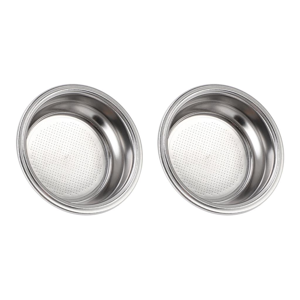 2 ks Nerezový košík do portafilteru 58mm Dvouvrstvý 2šálkový Filtrační košík do portafilteru pro Portaf