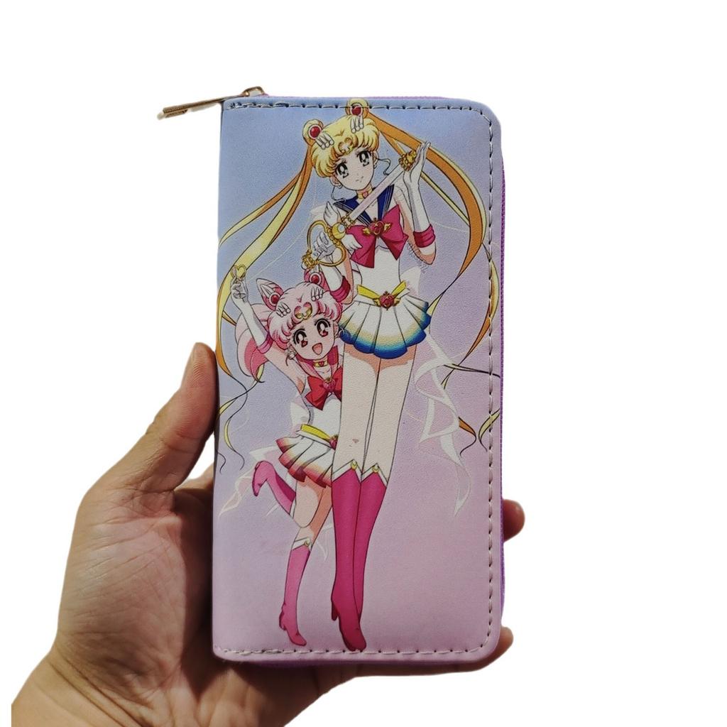 Cartoon Long Zipper Wallet Wallet Clutch Sailor Moon