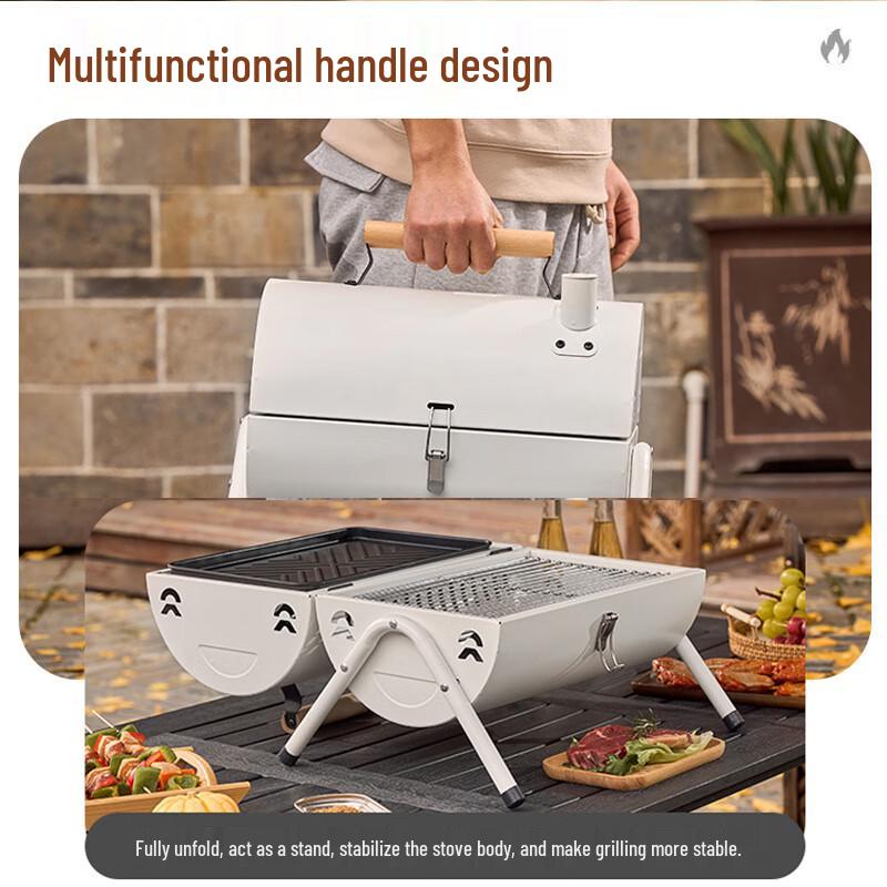 Hanlemeitu HL-0605 Americký uzený přenosný venkovní gril