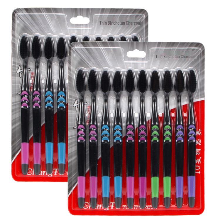 Little Moon 10 Pack Family Value Soft Bristle Toothbrushes - Adult Magic Tip